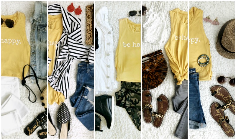 5 Ways to Wear a Graphic Tank Top featured - This is our Bliss