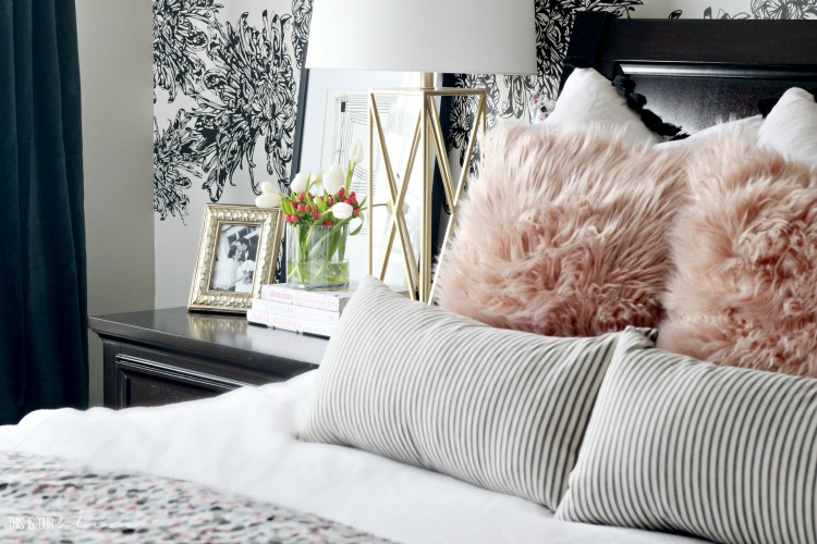 How to do a Mini Spring Refresh in the Bedroom - Bedroom styling - how to style a nightstand - This is our Bliss