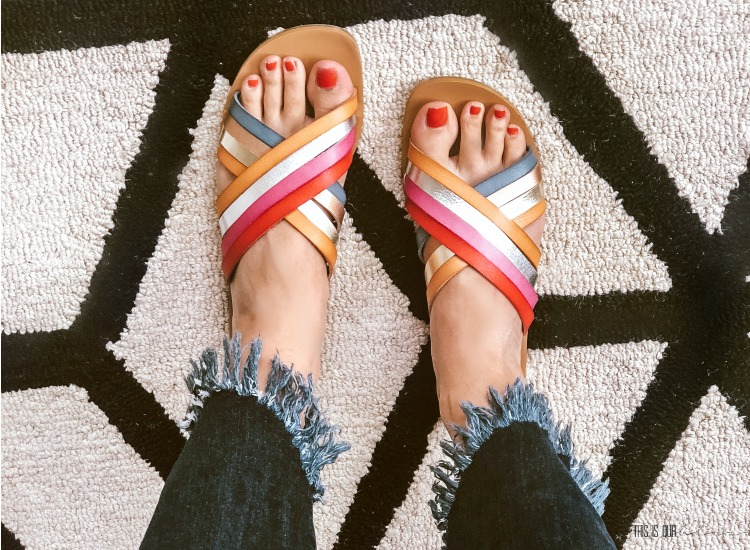 My Latest Obsessions - sandals and fringe jeans - This is our Bliss