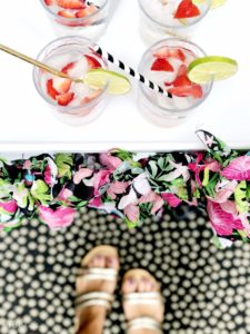 DIY dollar store garland for outdoor bar cart - Summer party ideas using dollar tree supplies - This is our Bliss