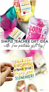 Simple Teacher Gift Idea With Free Printable Gift Tags | This is our Bliss