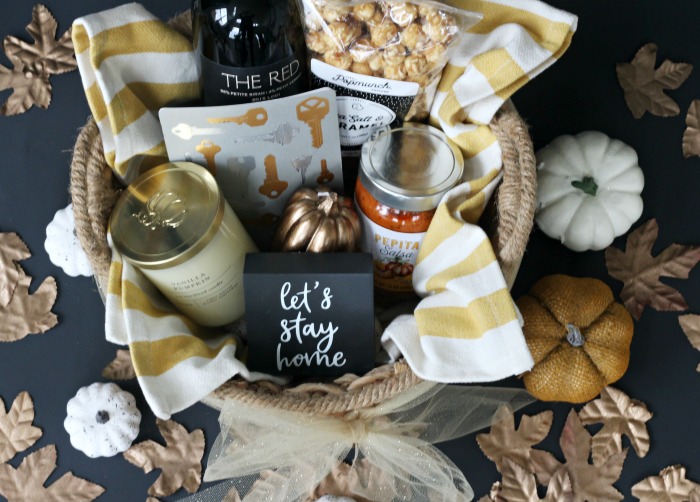 Fall Themed Housewarming basket for friends or neighbors - This is our Bliss