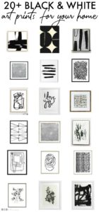 20+ Black and white art prints for your Home - classic modern art for any space - black and white wall art - This is our Bliss