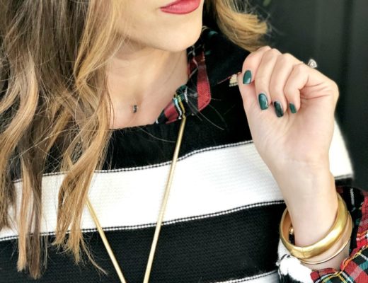 featured Candy Cane Stripes - Style My Closet Challenge - 31 Days of Holiday Style - striped sweater with plaid - This is our Bliss