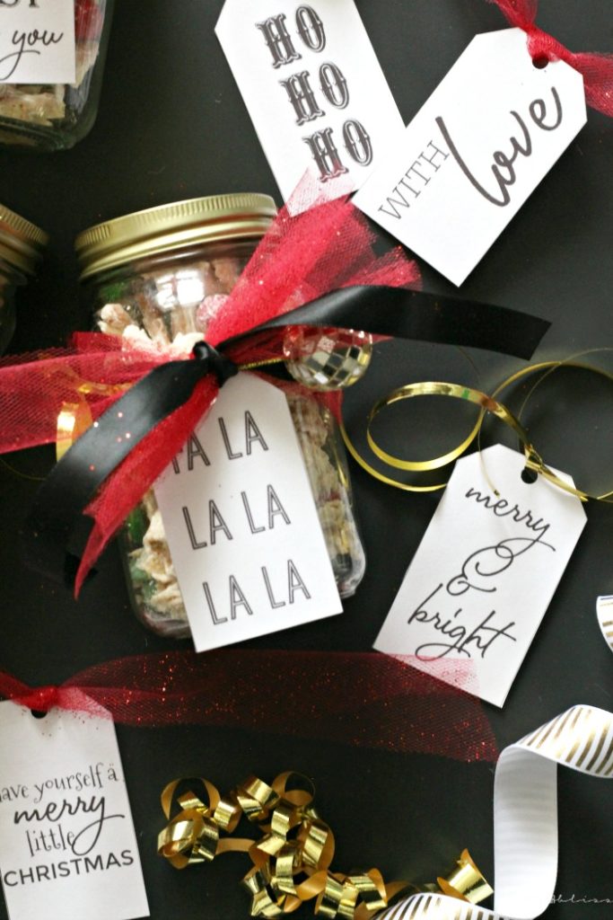 Homemade Gift in a Jar + Free Christmas Gift Tags - This is our Bliss