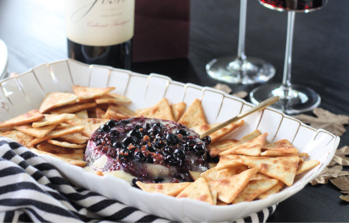 Baked brie with red wine - easy fall appetizer