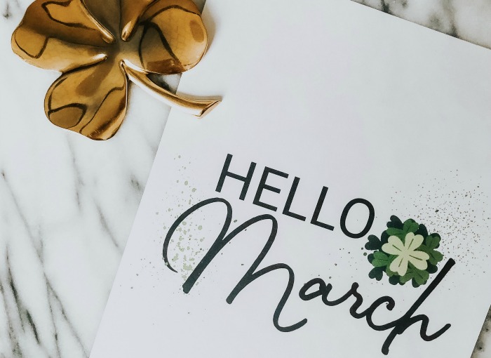 Hello March Simple Printable - This is our Bliss