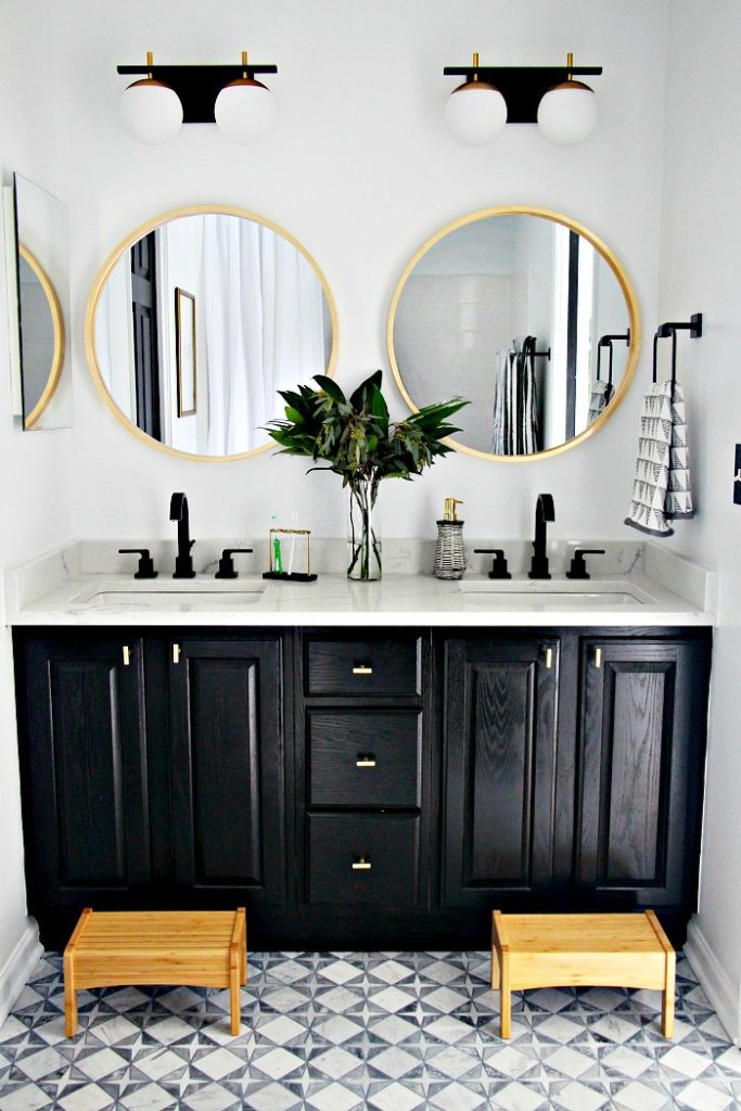 Achieve A High End Vanity Look W Paint Hardware This Is Our Bliss