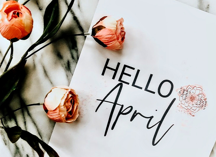 April printable art - simple Hello April Free art to Print - This is our Bliss