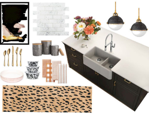 Black and white with a feminine edge Kitchen Design Board with BLANCO sink - This is our Bliss