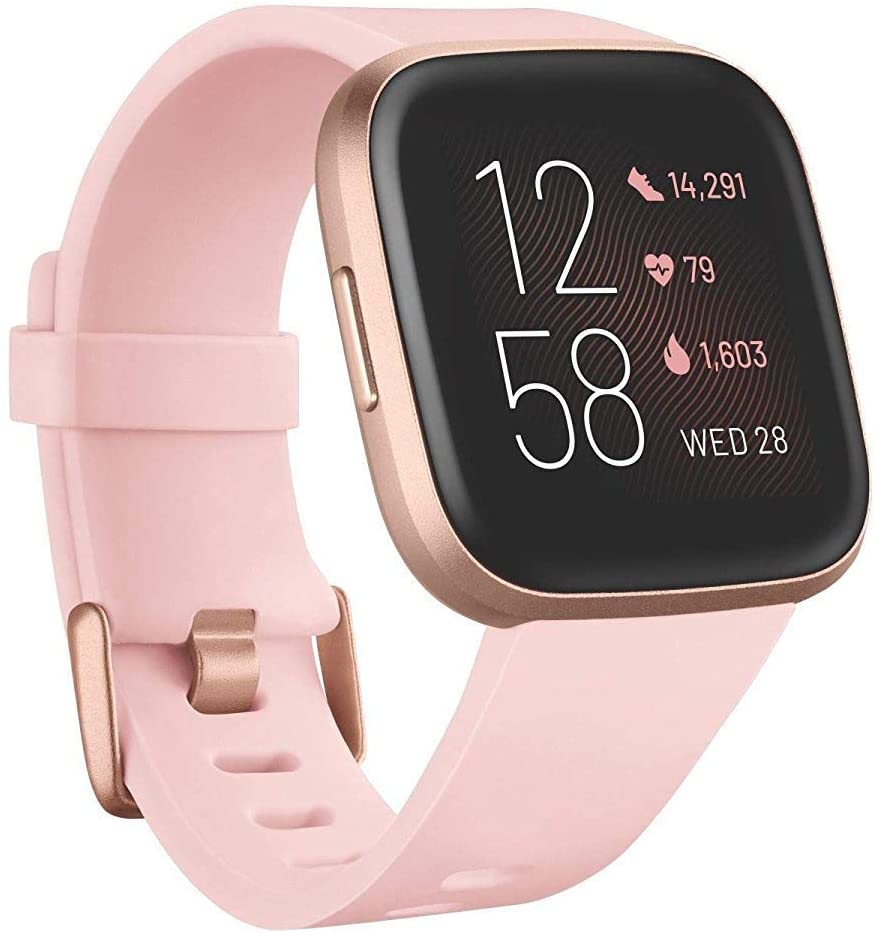 Fitbit Versa pink and rose gold - This 