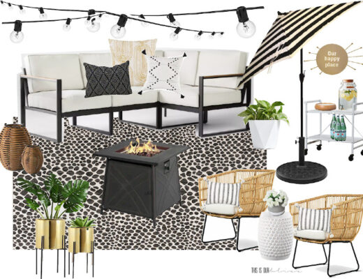 Cozy & Neutral Back Deck Mood Board and Plans