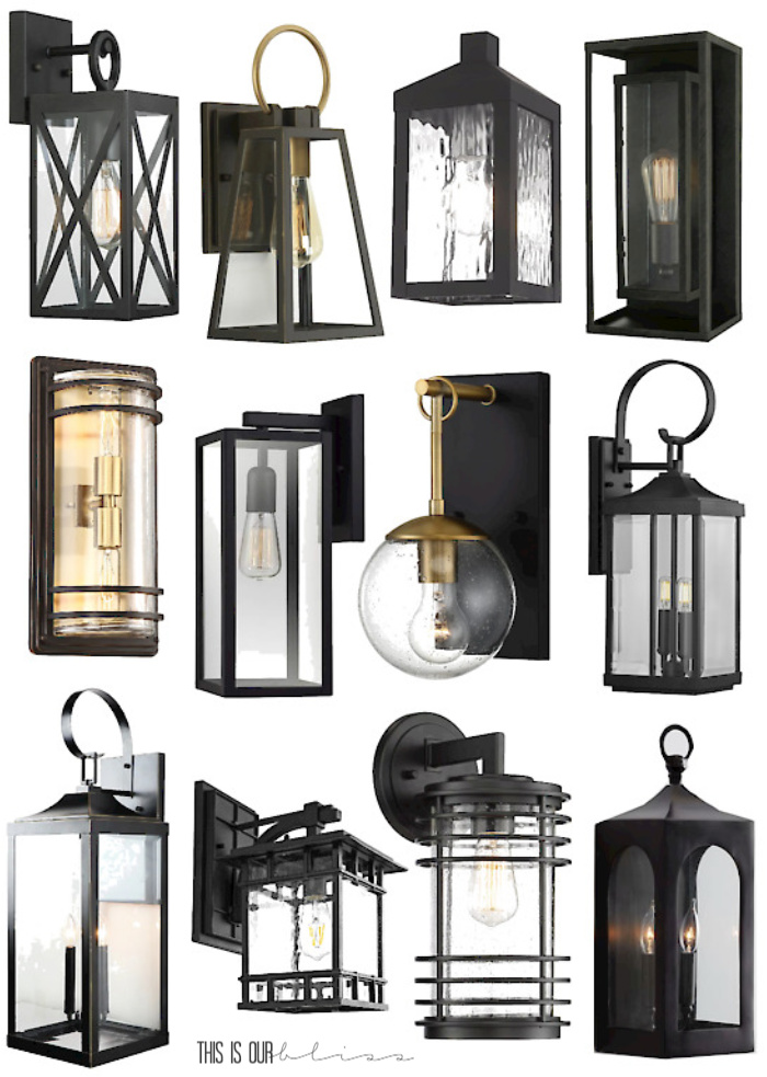 black Outdoor sconce ideas for your home's exterior - This is our Bliss