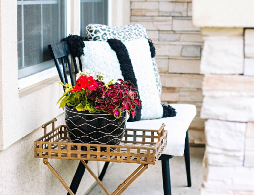 colorful updates on the porch for Summer - Simple small porch decorating ideas for Summer