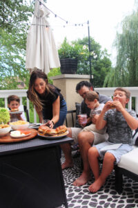 Summer nights on the deck - This is our Bliss - easy family dinner outdoors