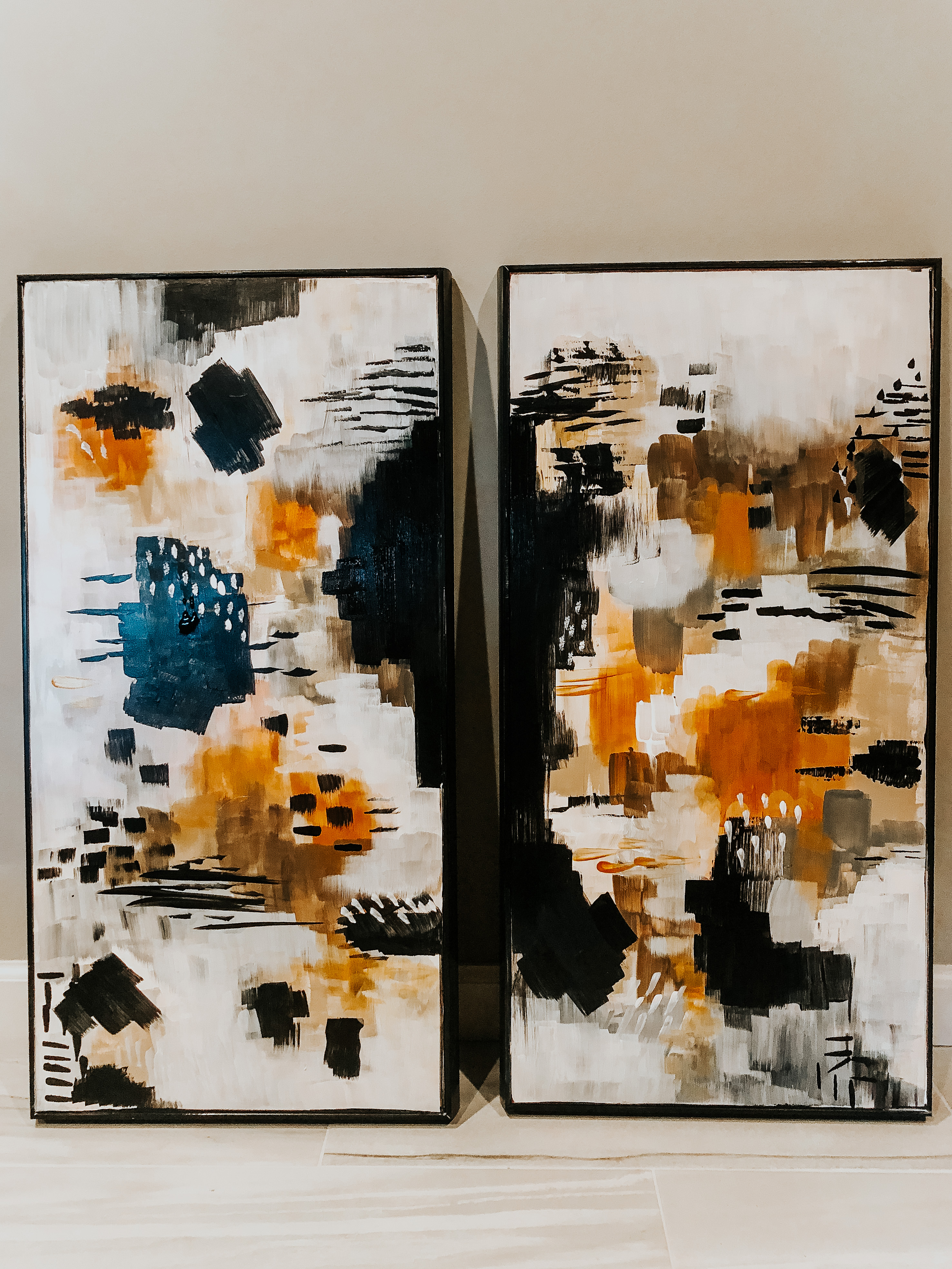 neutral diy abstract art - This is our Bliss