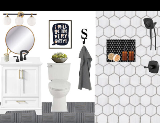 Sophisticated Small Boy's Bathroom Design and Mood Board - This is our Bliss