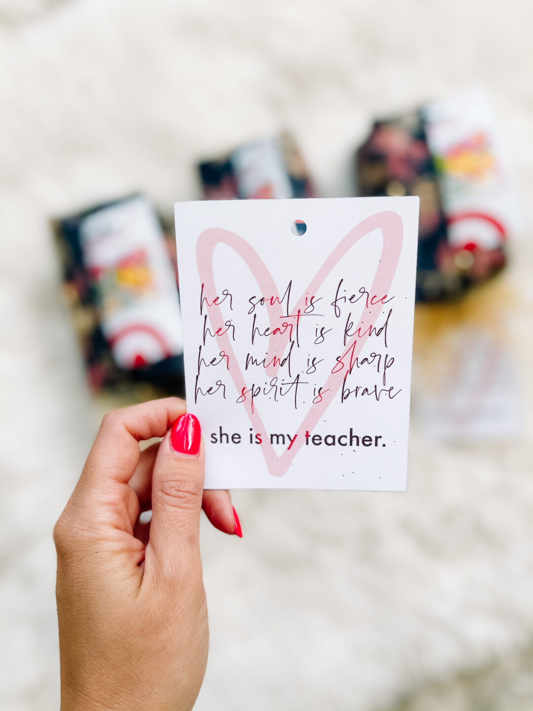 Easy Teacher Gift Idea + Free Printable Gift Tags // This is our Bliss