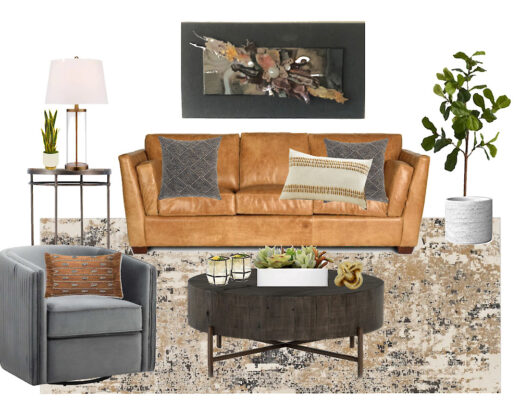 Warm & Welcoming Family Room in Arizona - Cozy, neutral Family Room - This is our Bliss Mood Board Monday
