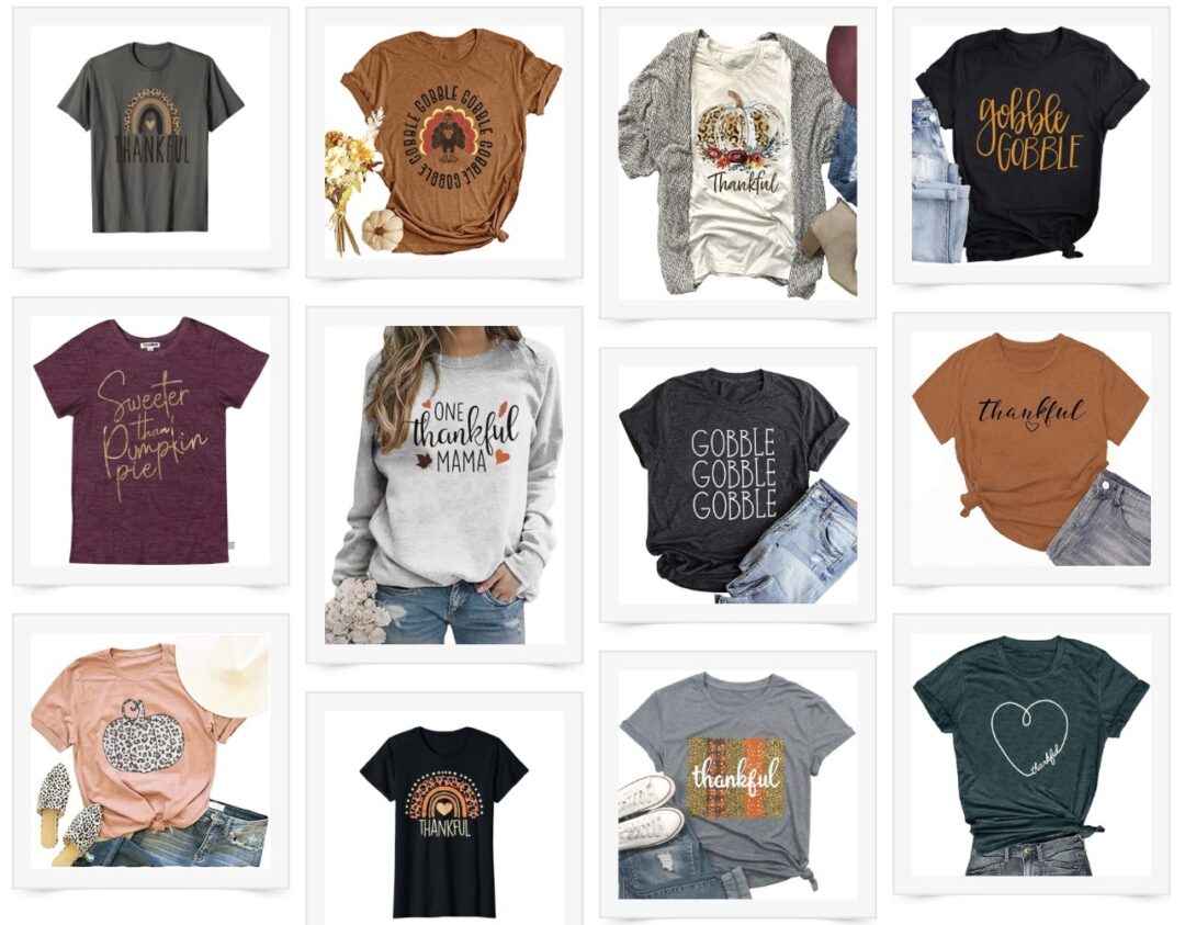 The Cutest Thanksgiving Graphic Tees from Amazon - This is our Bliss