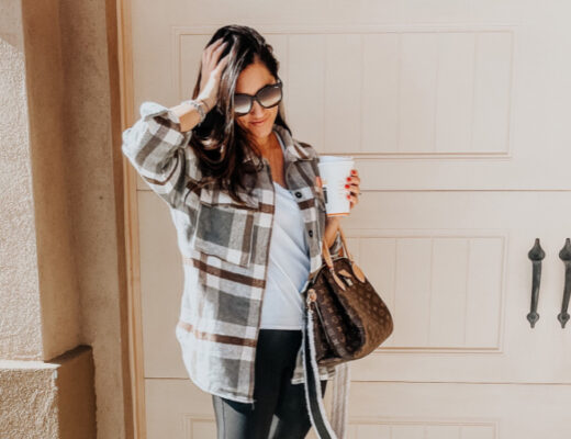 Plaid shacket & spanx - This is our Bliss copy