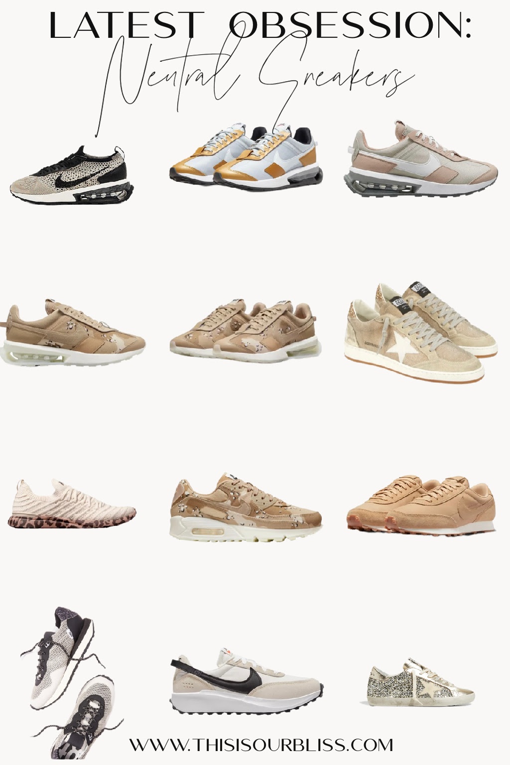 15+ Neutral Sneakers For Casual Style - This is our Bliss