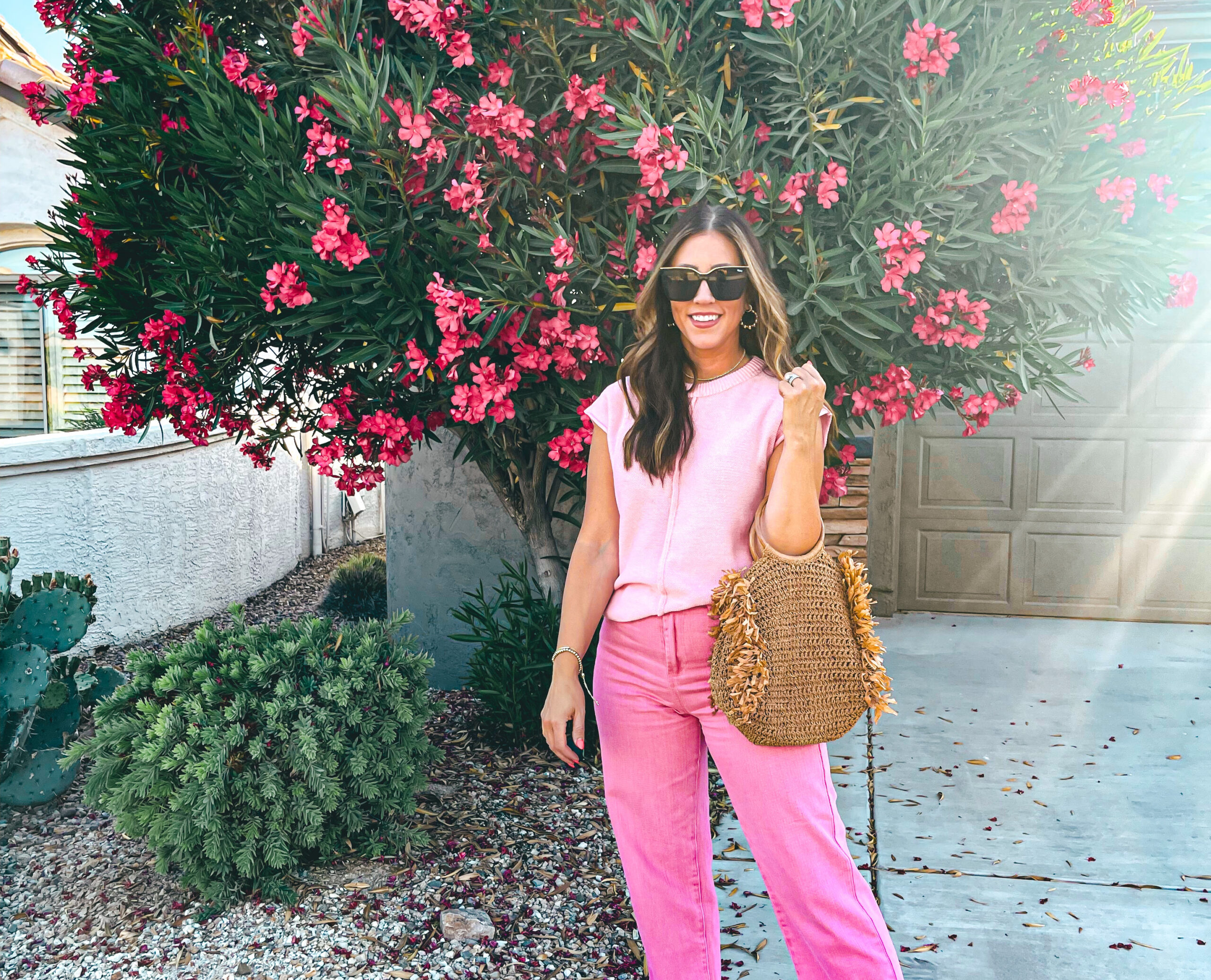 pink short sleeve summer sweater - This is our Bliss - The Friday Five -#amazonfashion