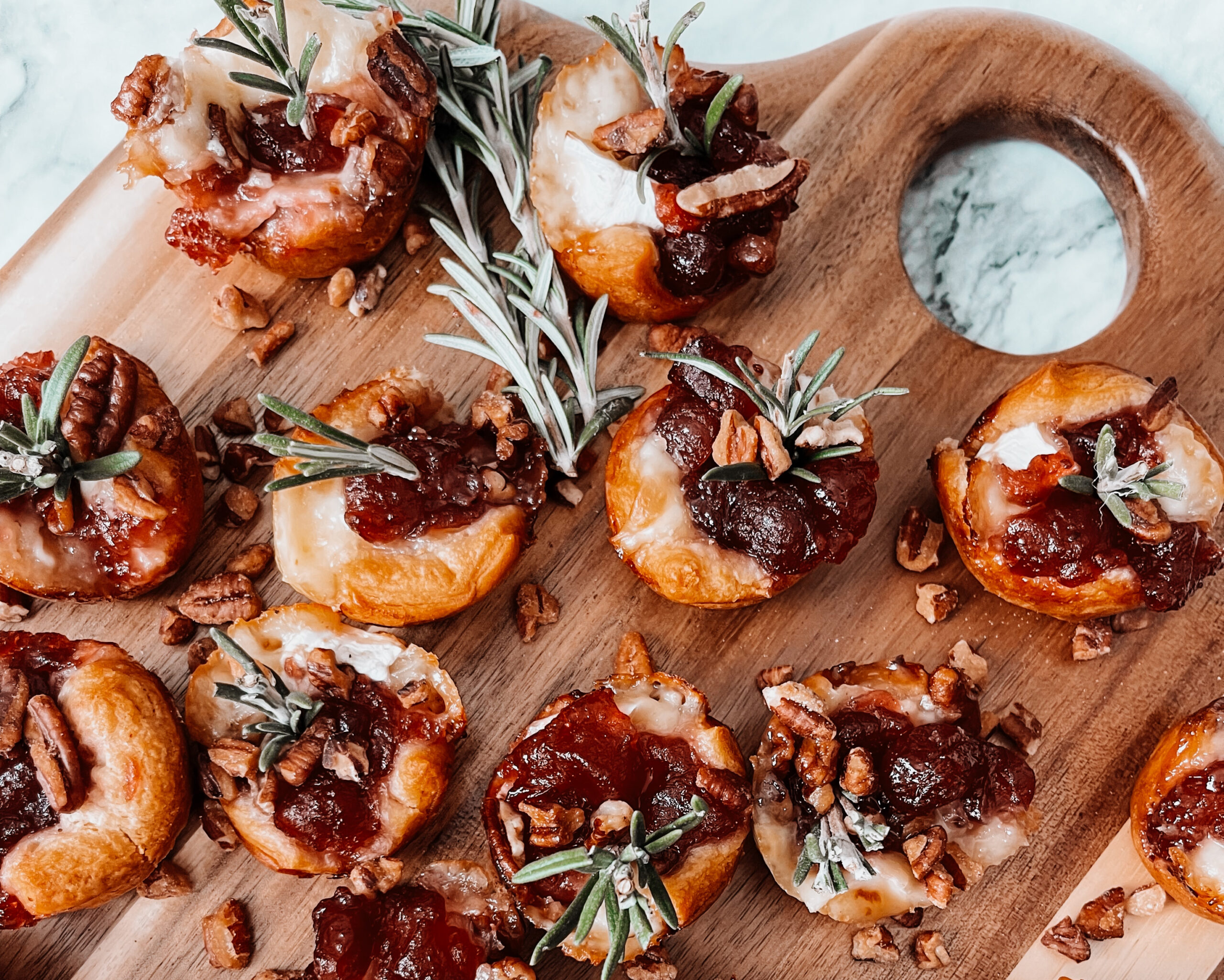 Holiday Appetizer // Cranberry Baked Brie Bites - This is our Bliss