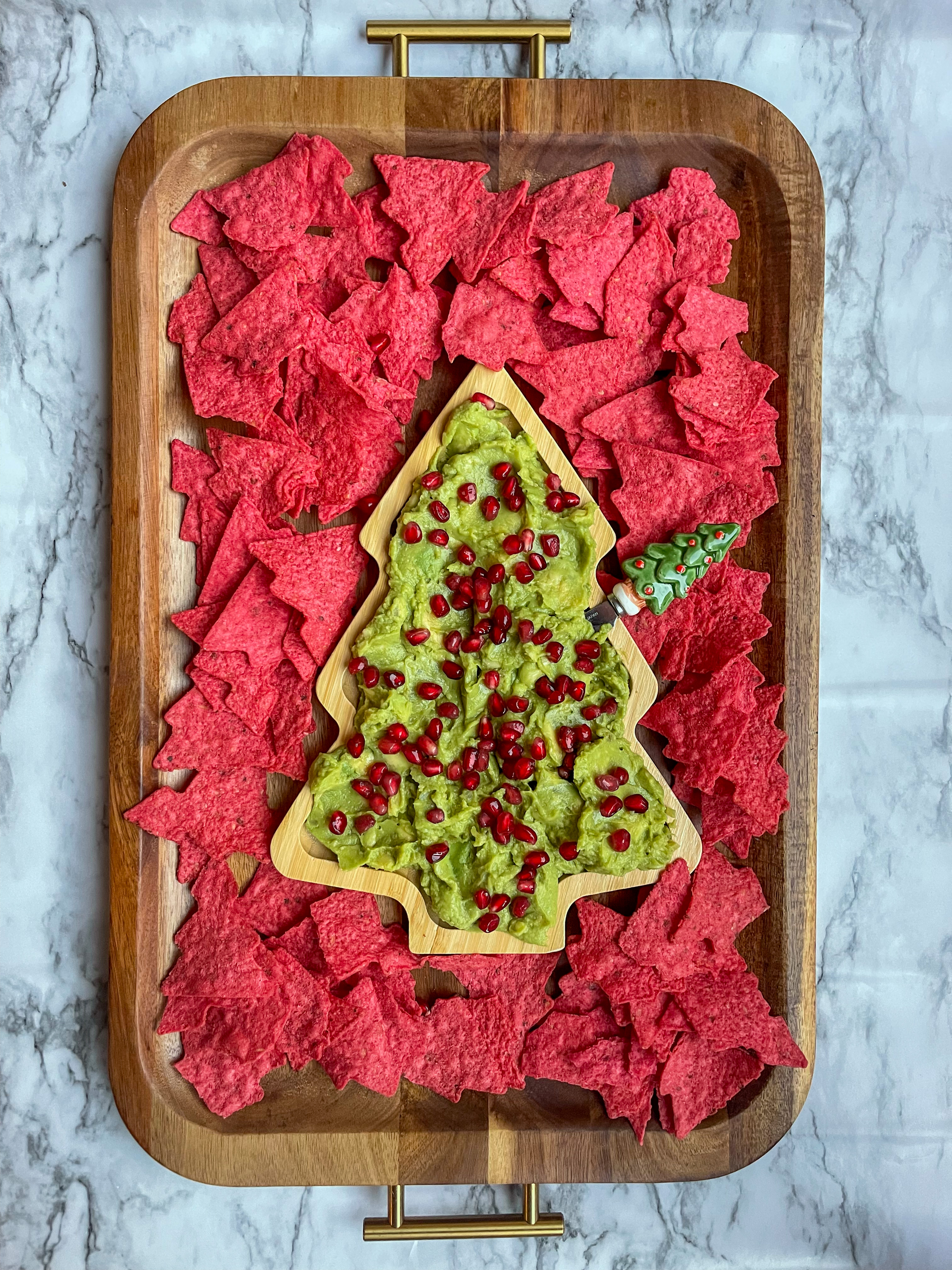 5 minute guacamole Christmas tree board - holiday appetizer idea - This is our Bliss