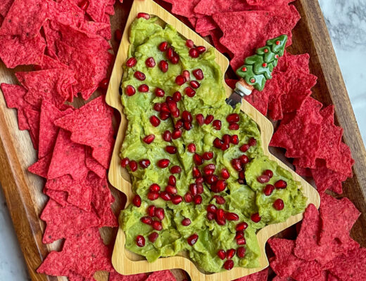 5 minute guacamole Christmas tree board - holiday appetizer idea - This is our Bliss