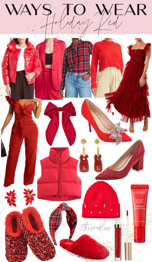 Ways to wear red for the holidays - This is our Bliss