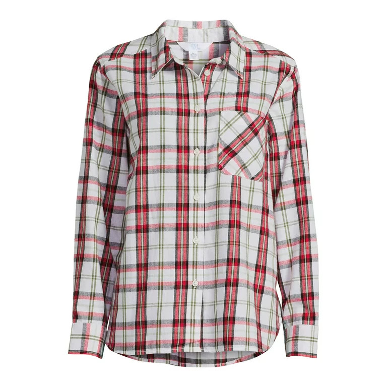 Time and Tru Women's Flannel Shirt, Sizes XS-3XL