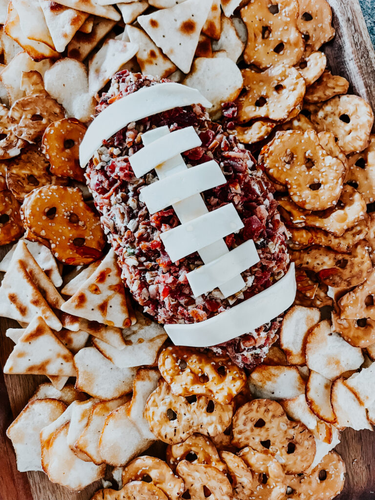 Football Cheese Ball recipe - SUper bowl party idea - This is our Bliss