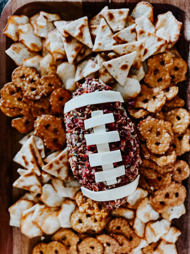 Football Cheese Ball recipe - SUper bowl party idea - This is our Bliss