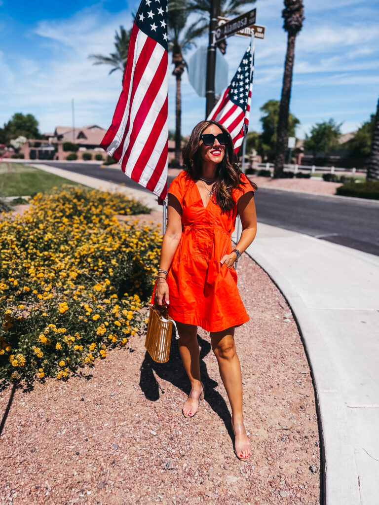 red dress for the 4th of July - fourth of July outfit ideas - This is our Bliss #4thofjulyoutfits