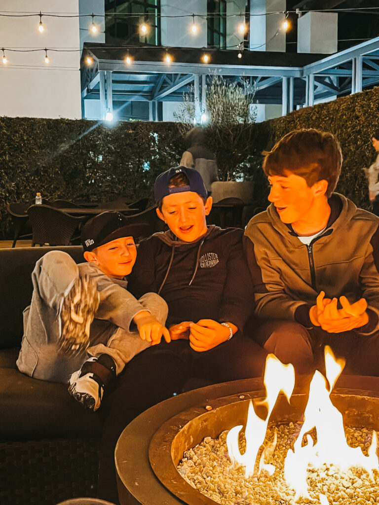 s'mores at the firepit at Hyatt Regency La Jolla at Aventine - This is our Bliss