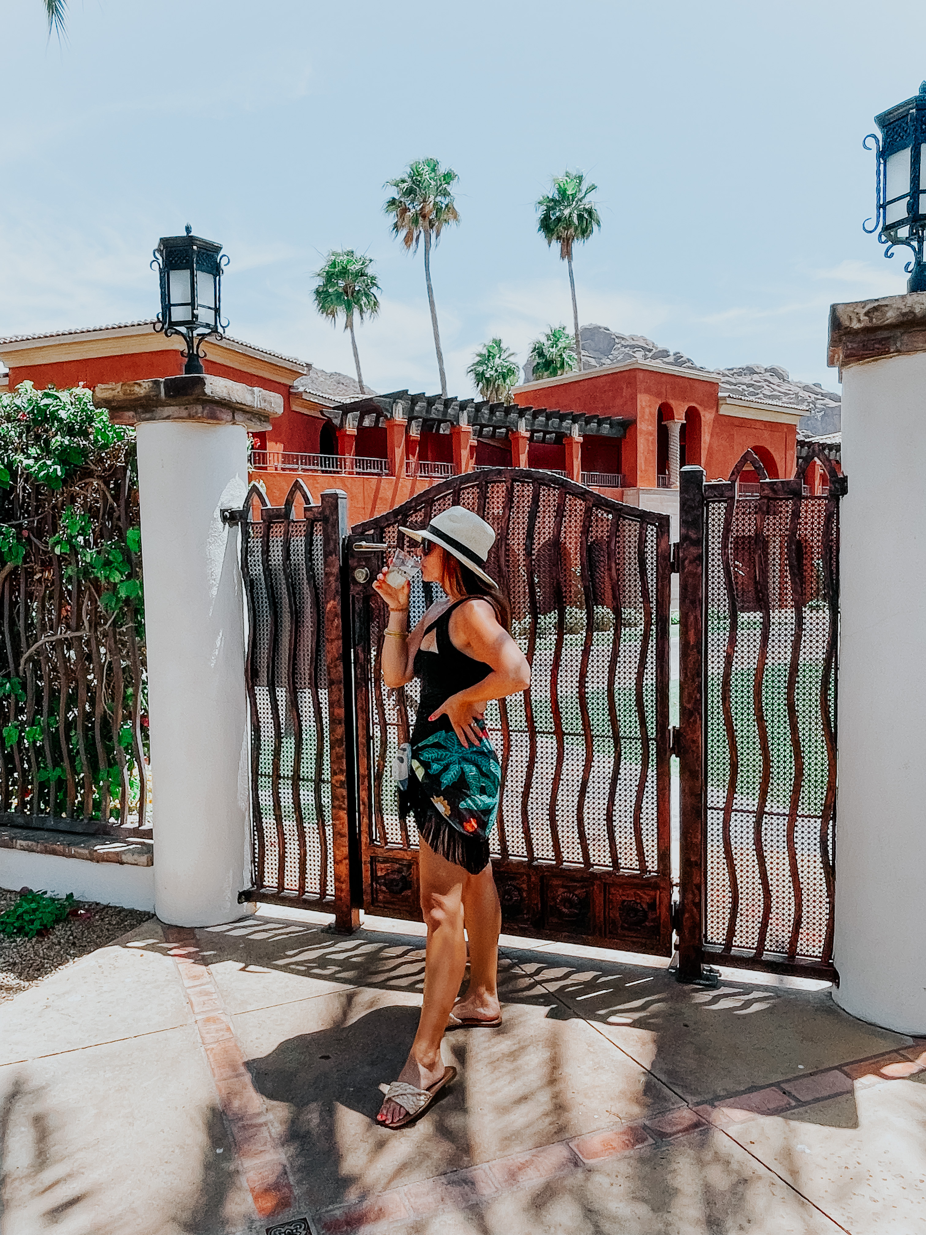 Amazon swimwear - black swimsuit & colorful short sarong - This is our Bliss