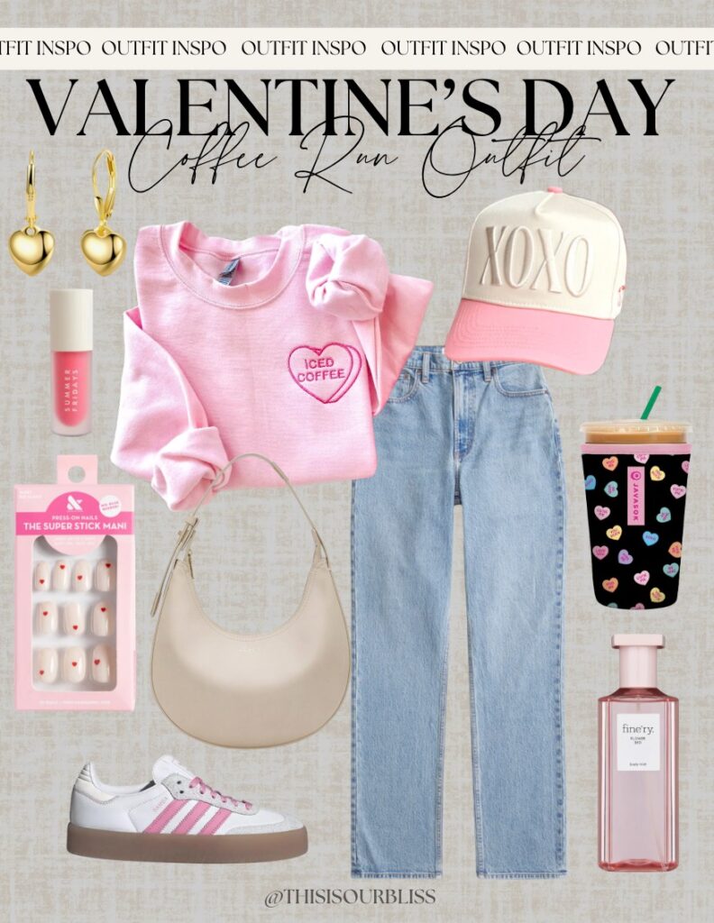 What to wear for Valentine's Day - valentines day coffee run - This is our bliss