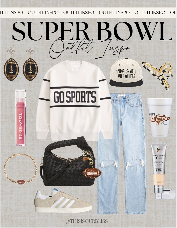 Go Sports Sweatshirt - super bowl outfit ideas - This is our Bliss