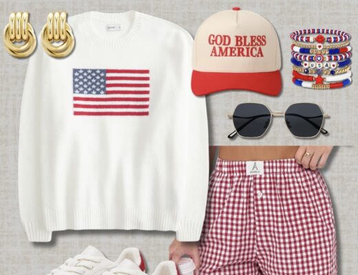 Patriotic style outfit idea - This is our Bliss #memorialdayoutfits #fourthofjulyoutfits