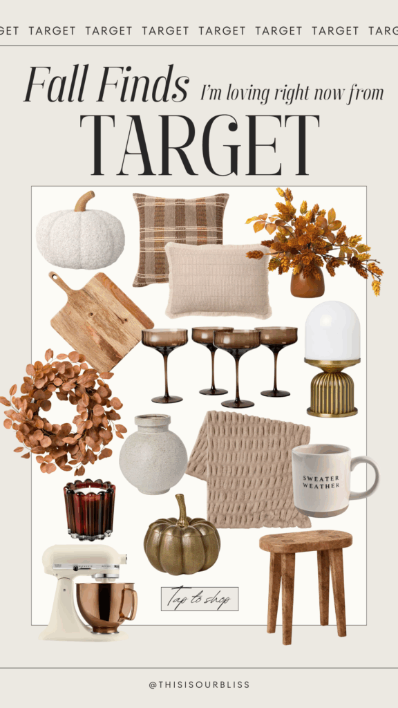 Fall finds I'm loving right now from Target - Target fall finds I can't stop adding to cart - This is our Bliss #falltarget #targetfalldecor