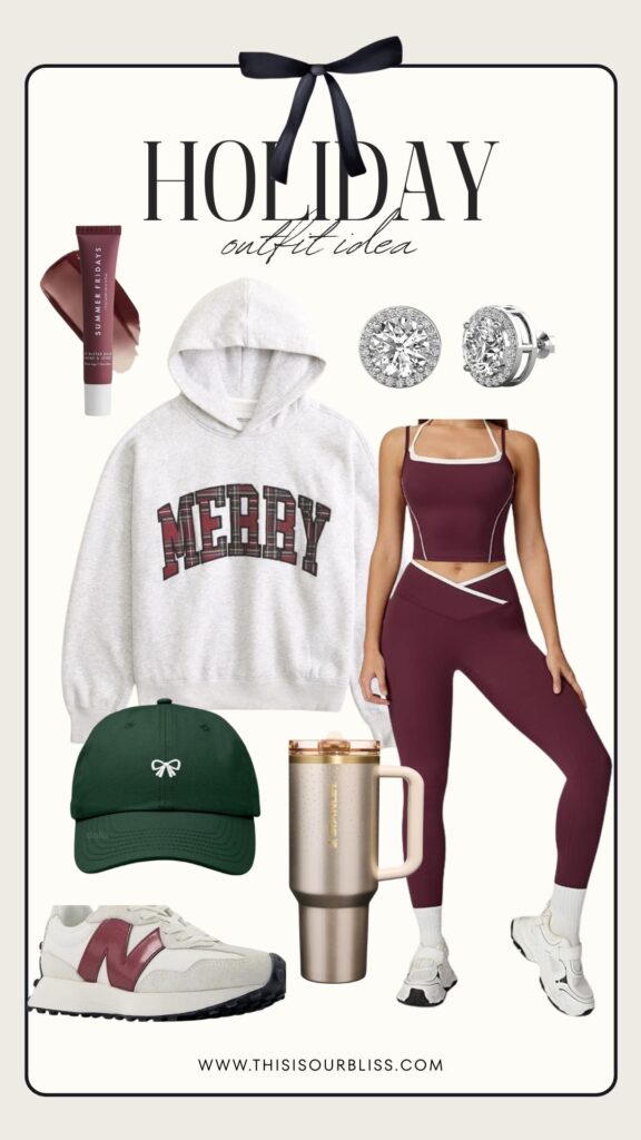 Holiday outfit inspo - casual athleisure - This is our Bliss