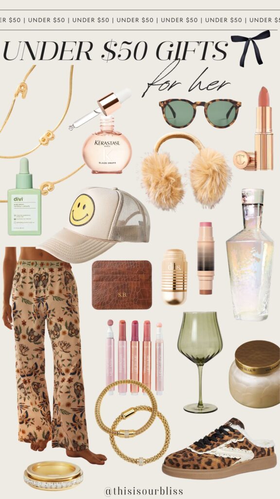 Under $50 gifts for her - This is our Bliss - #giftguideforher #under50gifts