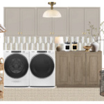 Laundry Room Glow-Up // Part 1: Before Photos & Design Plans Laundry Room Glow-Up - Laundry room design board - This is our Bliss #laundryroomrefresh