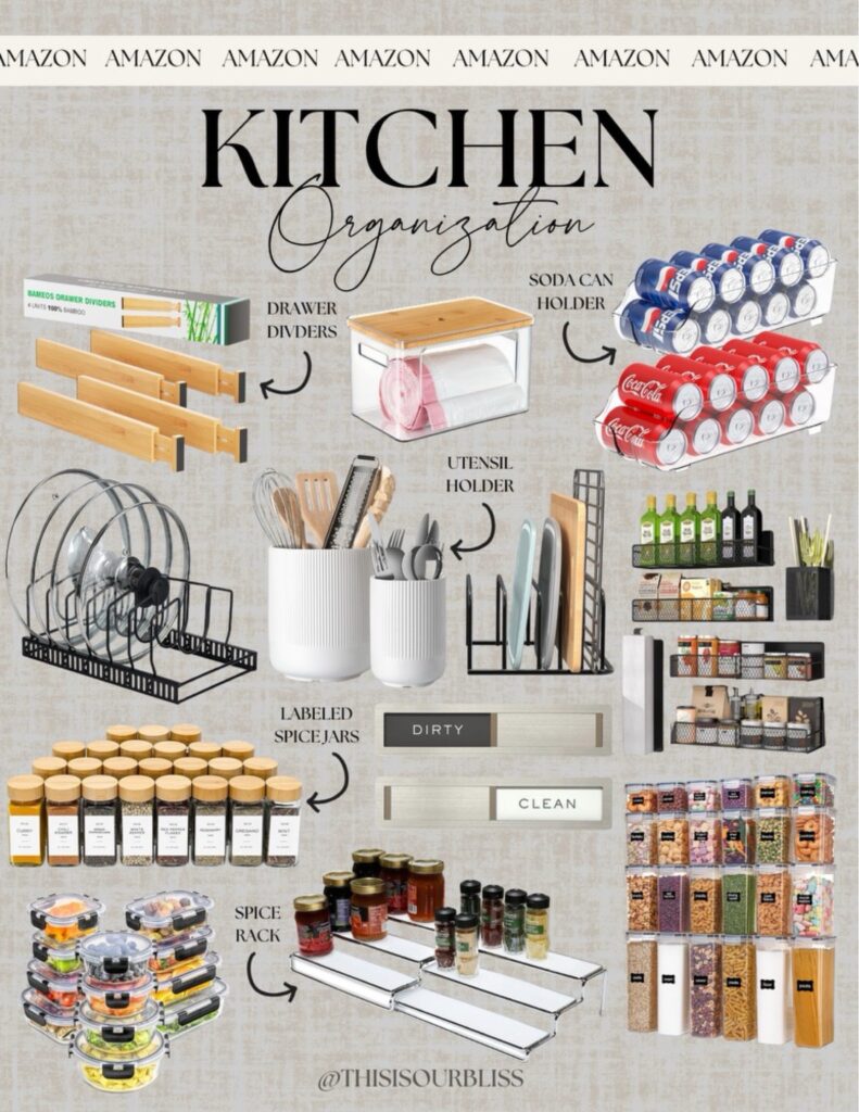 Kitchen, Fridge & Pantry Organizing Essentials to Start the New Year - This is our Bliss #kitchenorganization