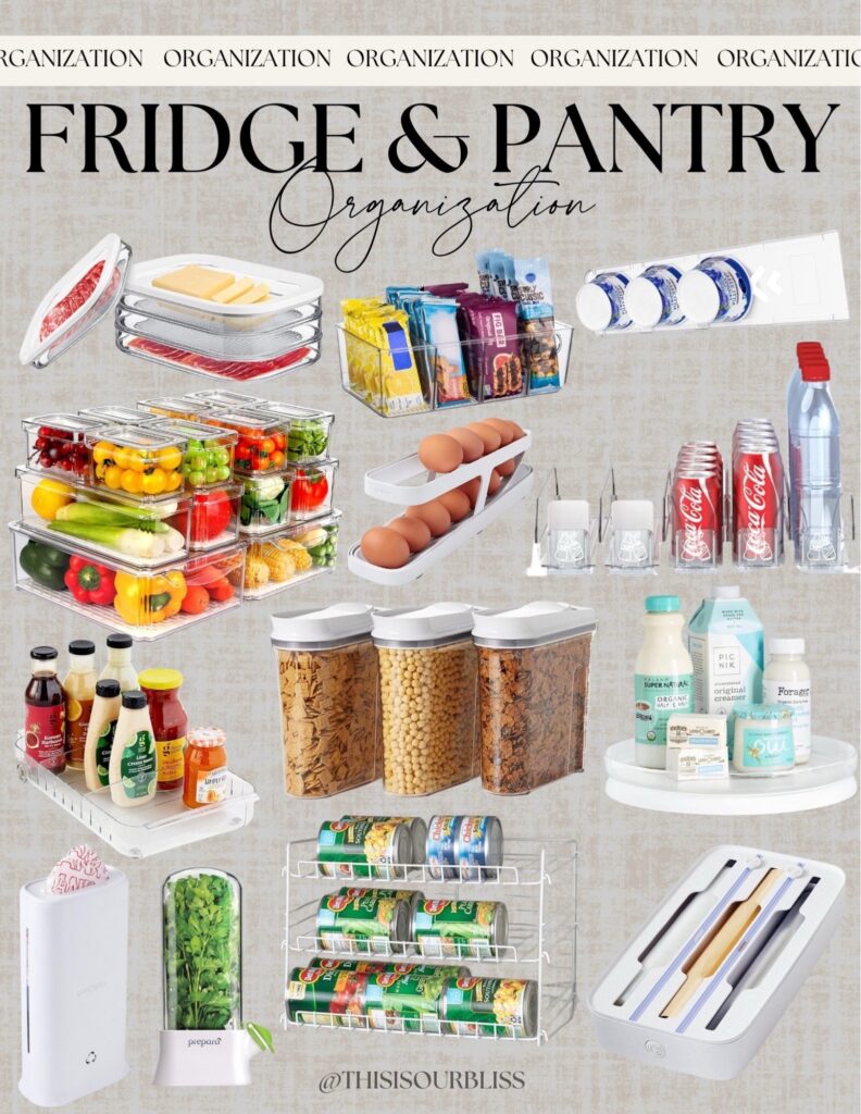 Kitchen, Fridge & Pantry Organizing Essentials to Start the New Year - This is our Bliss #kitchenorganization
