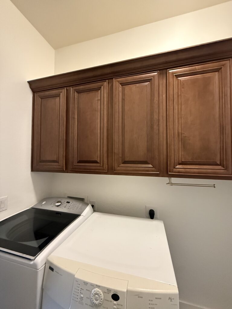 Laundry Room Glow-Up - Laundry room before photos - This is our Bliss #laundryroomrefresh