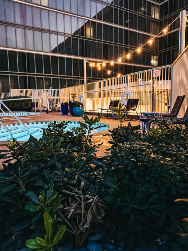 renovated pool at #hiltonanaheim - Hilton Anaheim Review: The Best Disney Good Neighbor Hotel for Our Family of Five - This is our Bliss #disneyland