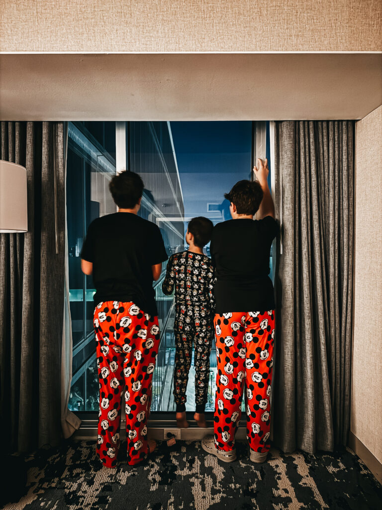 Hilton lobby - Hilton Anaheim Review: The Best Disney Good Neighbor Hotel for Our Family of Five - This is our Bliss #disneyland