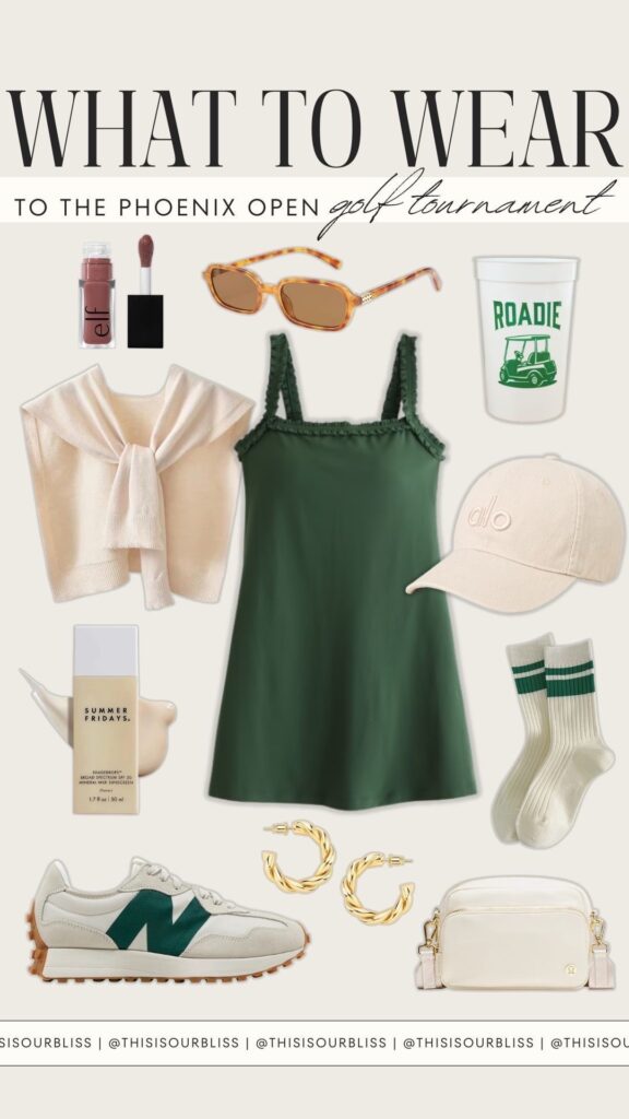 Waste Management Phoenix Open Outfit Ideas // Stylish & Sneaker-friendly Looks - what to wear to the WM PHX Open! - This is our Bliss